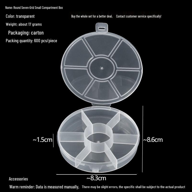 Transparent Storage Box for Electronics, Jewelry, Tools, Plastic Parts, and Fishing Tackle with Large Fixed Grids