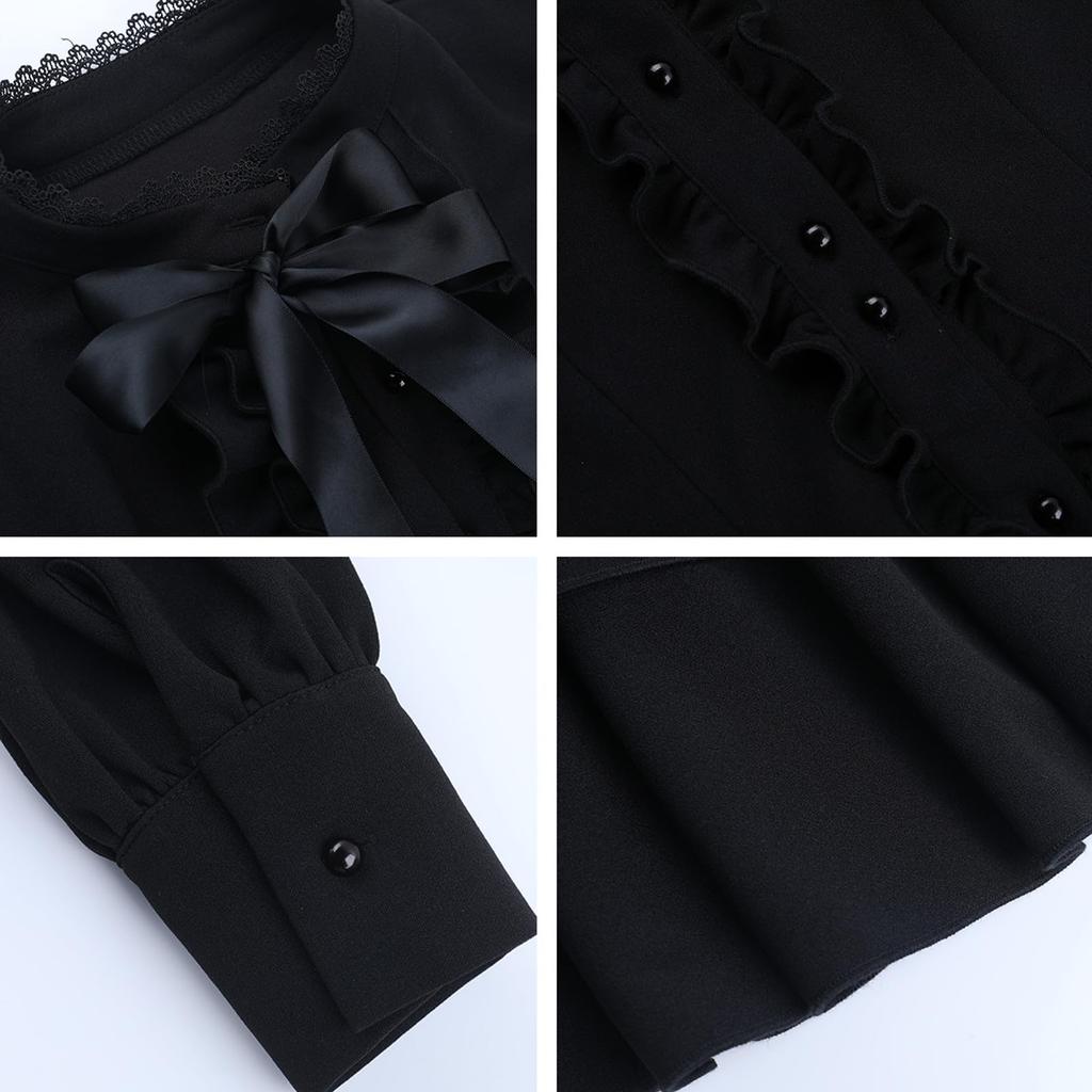 KLGIRL Gothic Black Gothic Halloween and Yami Mini Sweet Retro Stage Size L Dress, Cosplay, Lolita, Costume, Dark, Harajuku, Kawaii, Dress, Lolita,