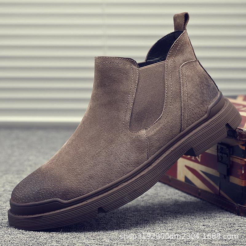 

Мужские ботинки челси Martin Chelsea в стиле ретро, средней высоты, H688, доступны большие размеры 47 коричневый