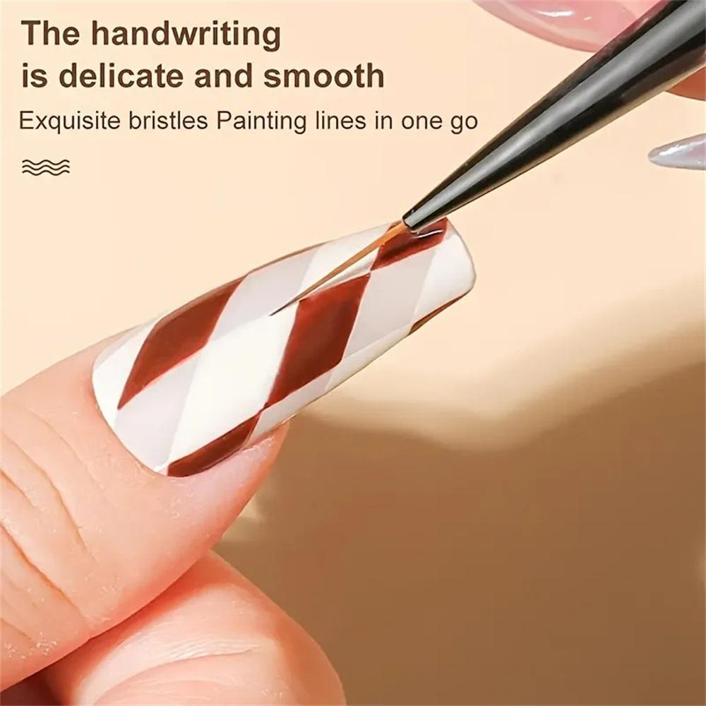 9PCS UV Gel Nail Brush Nail Art Design Pen Painting Tools Nails Tip Line Display Painting Tool Kit for Professional & Home Use