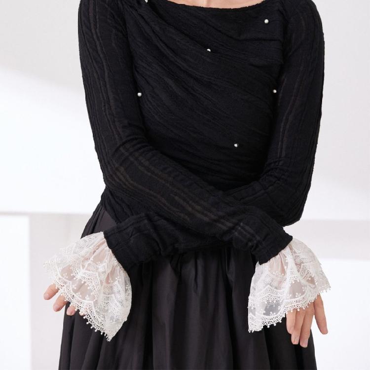 French Lace Arm Sleeves Wrist Cuffs Arm Covers Decorative Sleeves For Office Women Daily and Party Clothing Enhancer