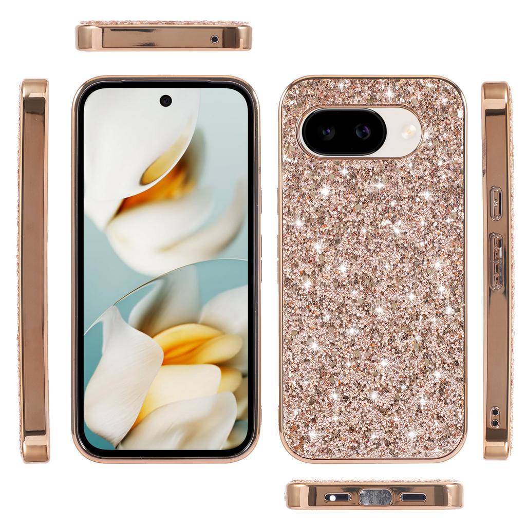 For Google Pixel 10a Case Electroplating TPU + PC Sparkling Glitter Phone Back Cover