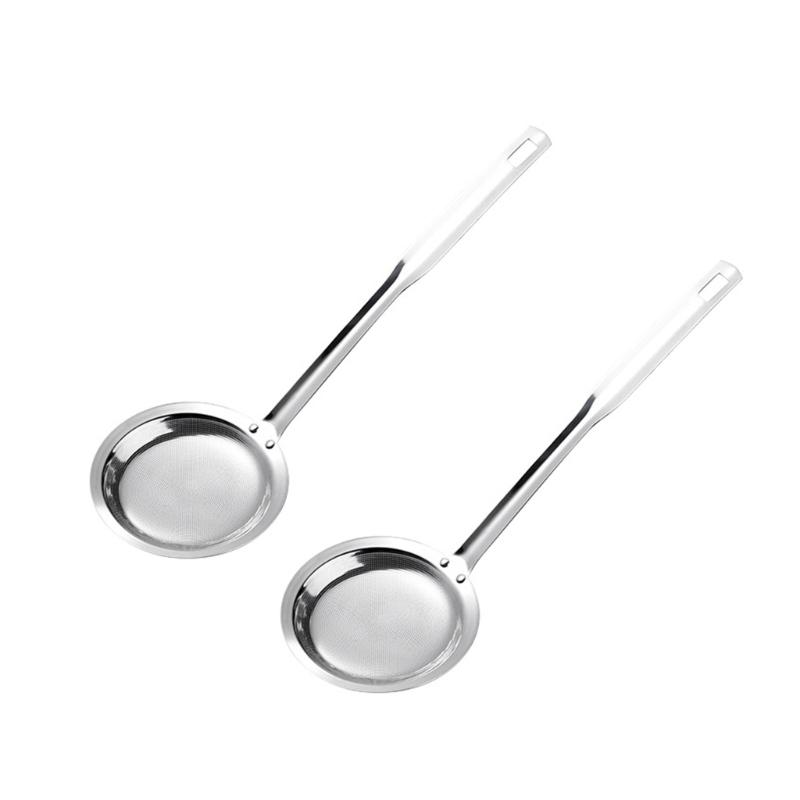 

304 Stainless Steel Fine Mesh Strainer Flour Sieve Spoon Colander with Ergonomic Handle for Poached Eggs and Noodles Small