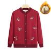 In The Elderly Autumn and Winter Coat Female Mother Wear Warm Clothes Piled Thickened Sweater Knitted Sweater