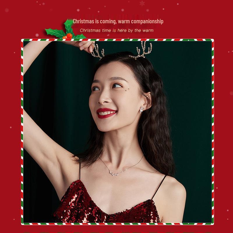 925 Silber Schleifenstecker Set: Elegantes rotes Weihnachtsgeschenk für Freundin