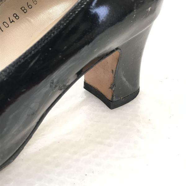 Salvatore Ferragamo Pumps High Heel Size 5C 22.5 Black Shoes Pumps(USED)
