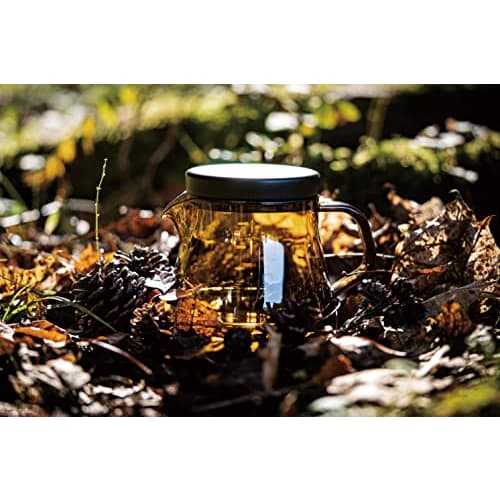 CAPTAIN STAG Coffee Server, 470ml, with Lid and Graduations, KONOMI/Brown, CS Forest Cafe, Made In Japan, UW-3561