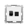 Double RJ45 Computer Socket Category 6, with Anti-dust Cover (