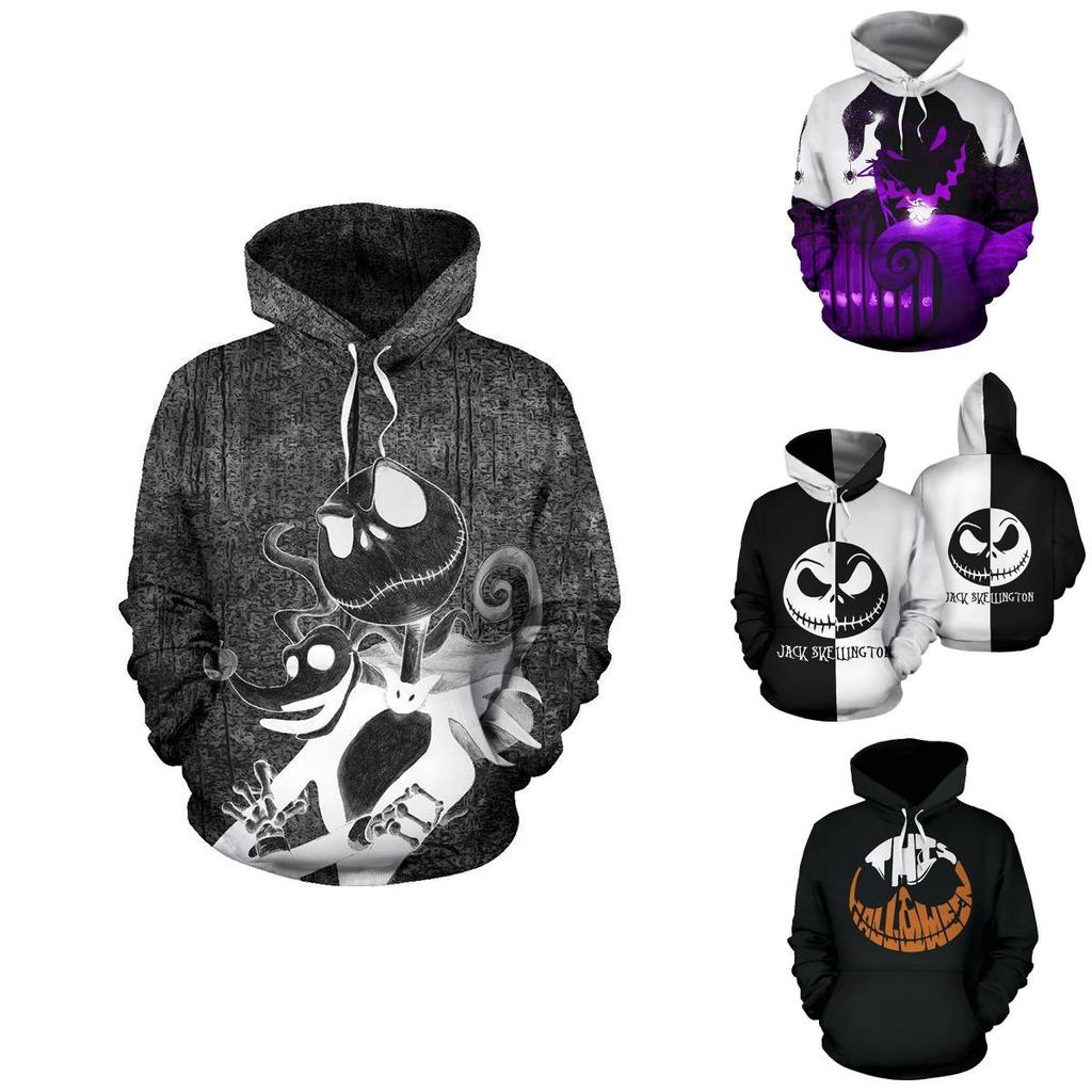 Nightmare Before Christmas Sally And Jack Skellington 3d Hoodie Sweatshirt In Various Sizes