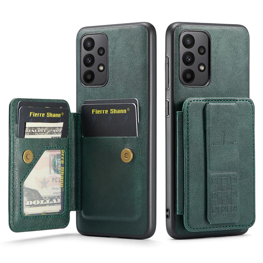 For Samsung Galaxy A73 5G Case with Card Holder Leather+TPU Protective Phone Cover