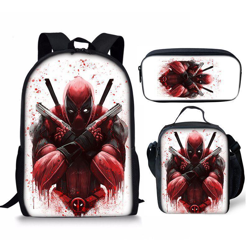 Backpack Satchel Pencil Case Three-Piece Set Student Schoolbag Cartoon Children'S Backpack