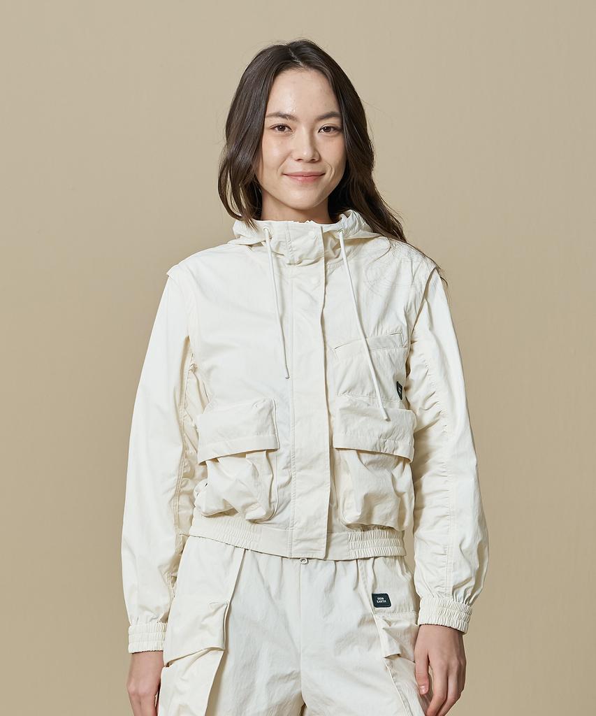 Bibissieoseu W Convertible Hoodie Crop Jacket_Ivory