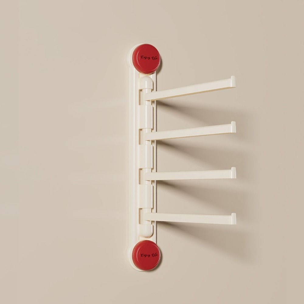 Drain Rotating Towel Bar Waterproof Bathroom Towel Pole Punch-free Suction Cup Towel Rack  Home