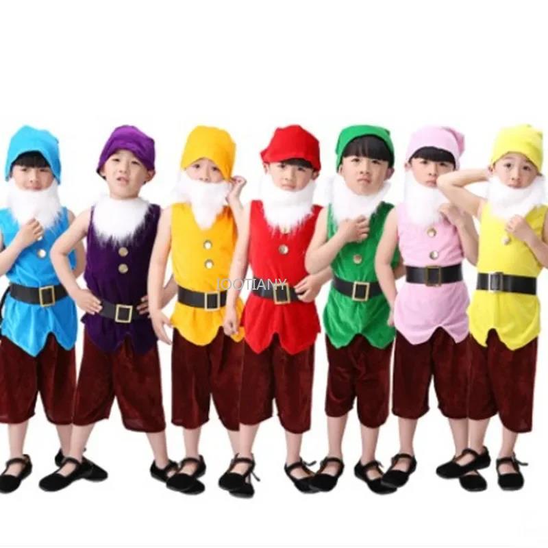 New Seven Dwarfs Children's Performance Costume Carnival Cosplay Clothing Children Princess And Dwarf Drama Performance Outfit