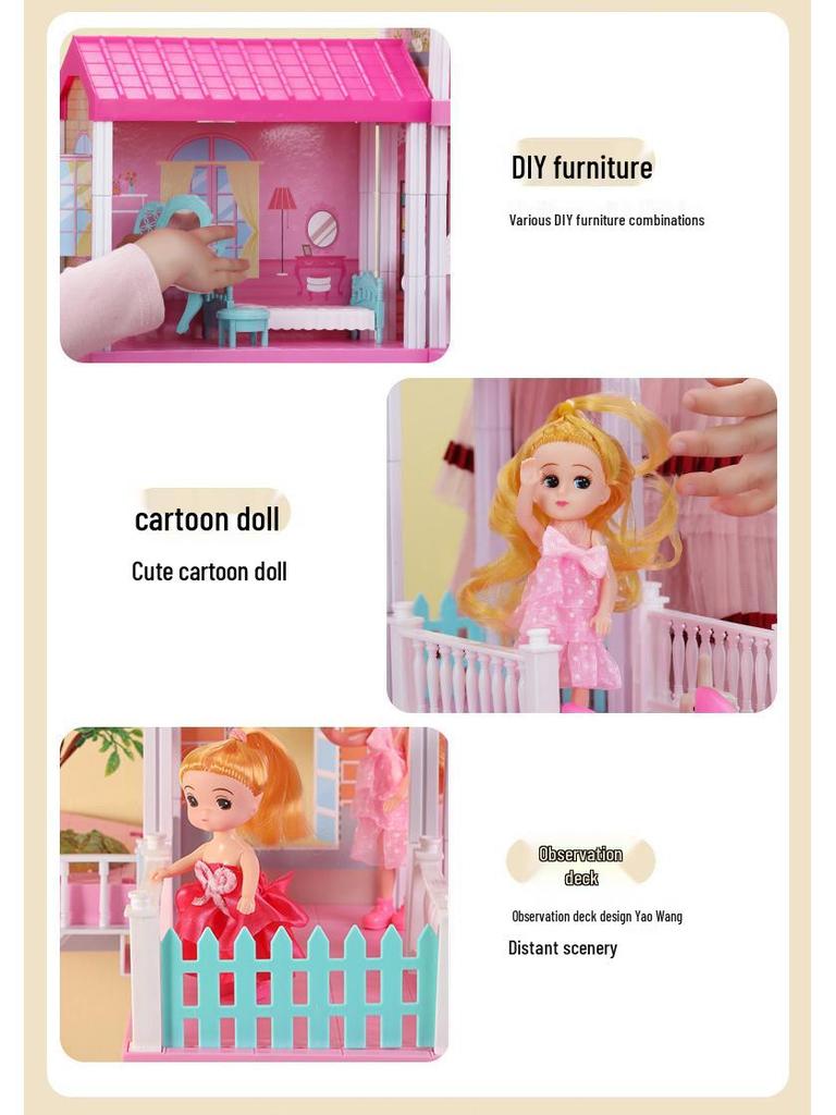 Princess Castle Dollhouse: Pretend Play Toy for Girls Aged 3+