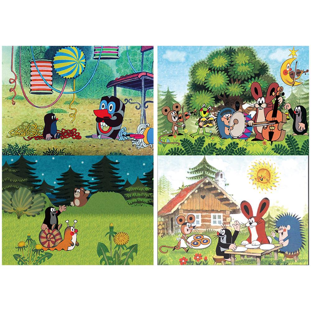 12 Sheets Vintage Mole Story Illustration Paper for Journaling and Collage