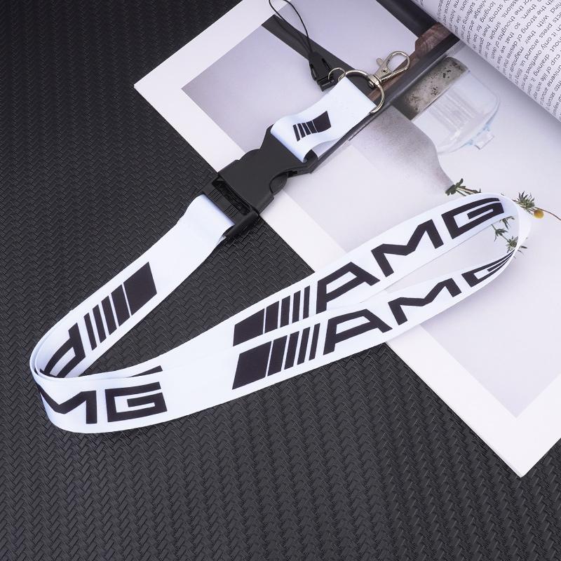 VRN2 Fashion Neck Straps Lanyard Key Chain Ring Work ID Card Hanging Rope For Mercedes Benz AMG Class A W222 W204 W214 CLS CLE CLA