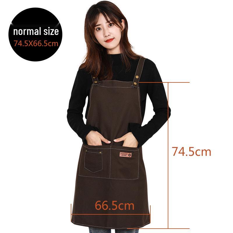 Custom Unisex Waterproof Canvas Waist Apron - Simple, Fashionable Workwear for Catering