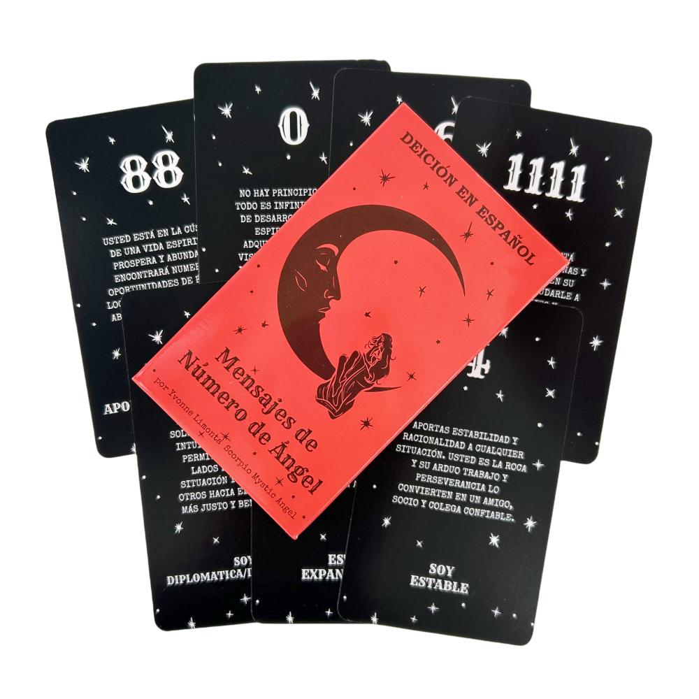 Oráculo en Español, Mensajes de Número de Ángel, 53 Cartas, Números Angelicales Angel Number Messages Tarot Cards Deck Future Te