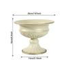 Vaso Fioriera in Metallo Vintage Bianco Multifunzione Vaso Decorativo Vaso Urna Fioriera Soggiorno