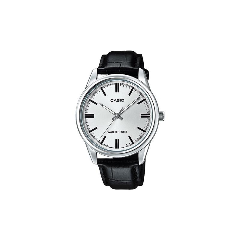 

Casio STANDARD series quartz movement leather strap Japanese and Korean watch men s watch white dial MTP-V005L-7A білий