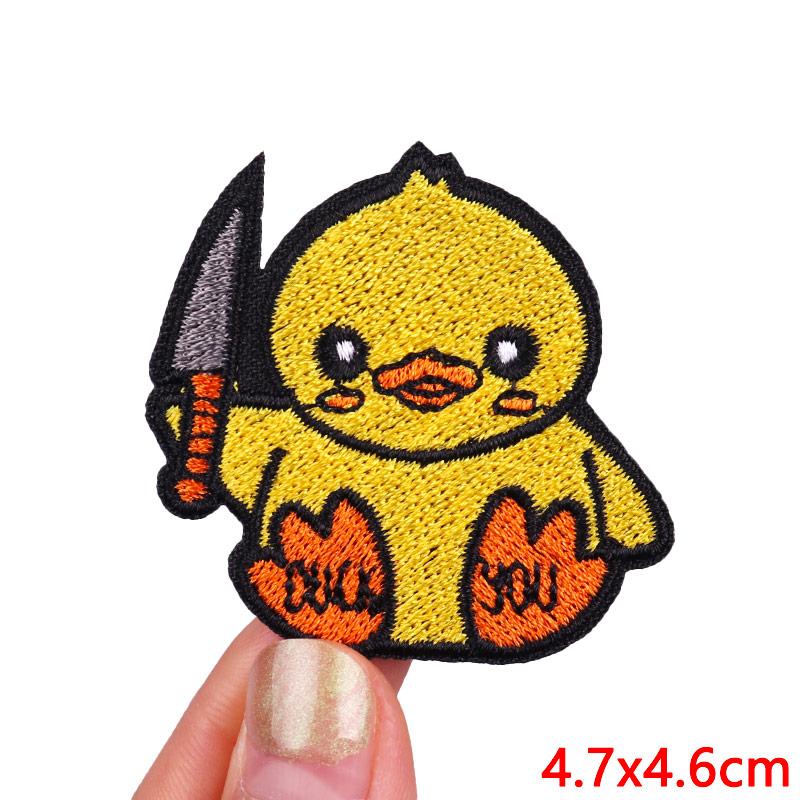 NEW Cartoon Animal Embroidered Patches Goose Frog Cat Patch Iron On Patches For Clothing Hats Jackets Backpack Embroidery Badges