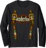Lederhosen Suspenders Oktoberfest Bavarian Beer Long Sleeve T-Shirt