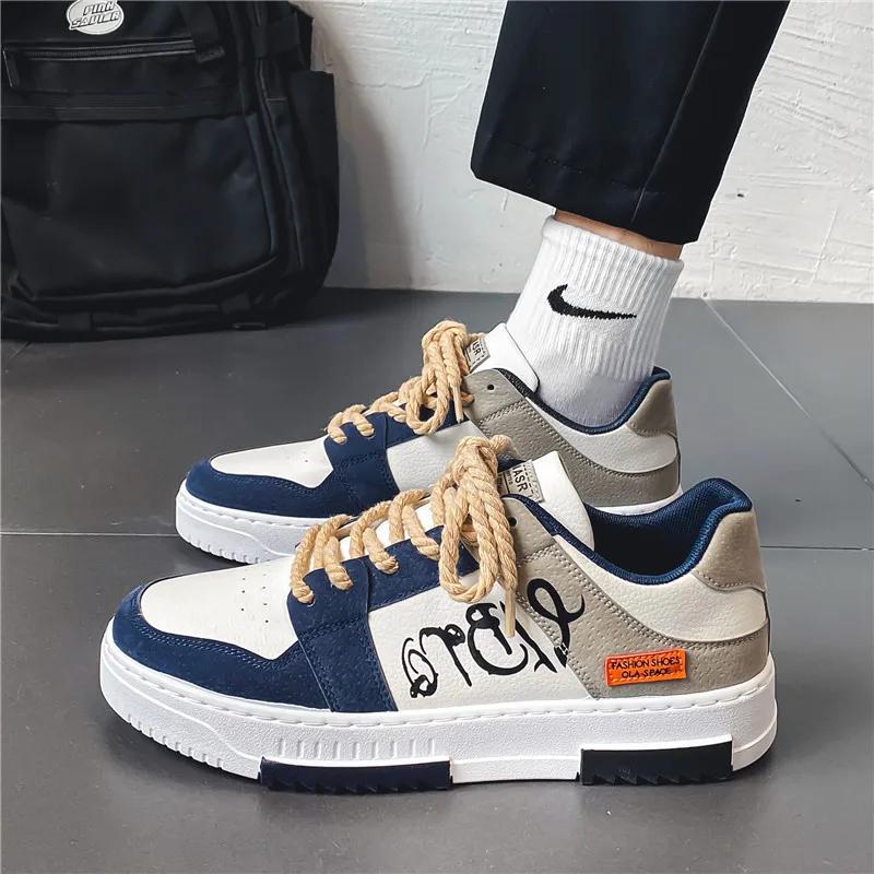 Designer Shoes Men Casual Platform Sneakes Lace Up Trainers Student Sneakes Mens Vulcanized Shoes Zapatillas Hombre 2024