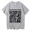 Funny QR Code T-shirts Prank Funny Cotton Tops Scan The Code for A Surprise Tees Women Men Creative Clothing Loose Tshirts Trend