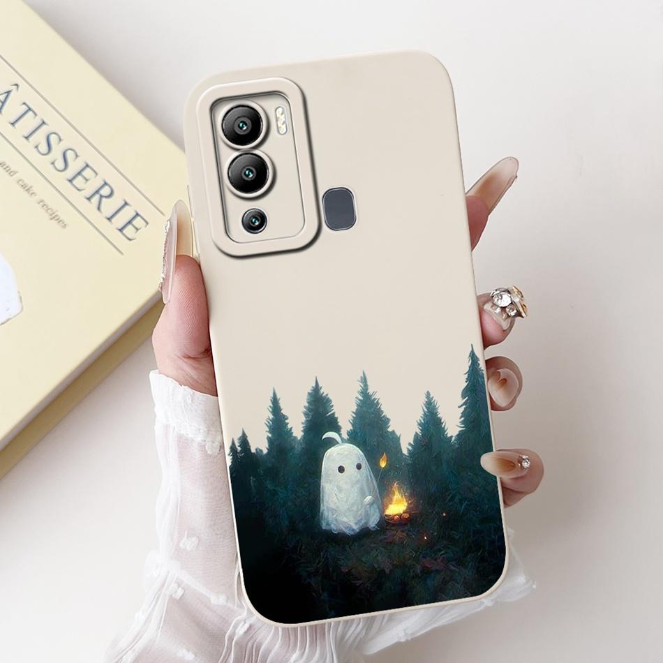 For Infinix Hot 12i Case Hot 12 Play Hot12i X665B X6816C Cute Panda Rabbit Cartoon Camera Protective Soft Silicone Phone Case