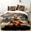 Naruto 3pc Set Perfect for Bedroom Use Comfortable Bedding Set Includes a Duvet Cover and Two Pillowcases Ideal Birthday or Christmas Gift