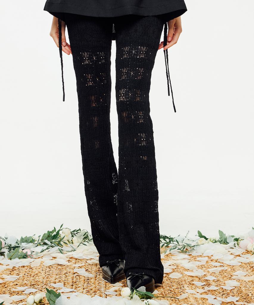 Pelimela Manuka Bootcut Lace Pants [Black]