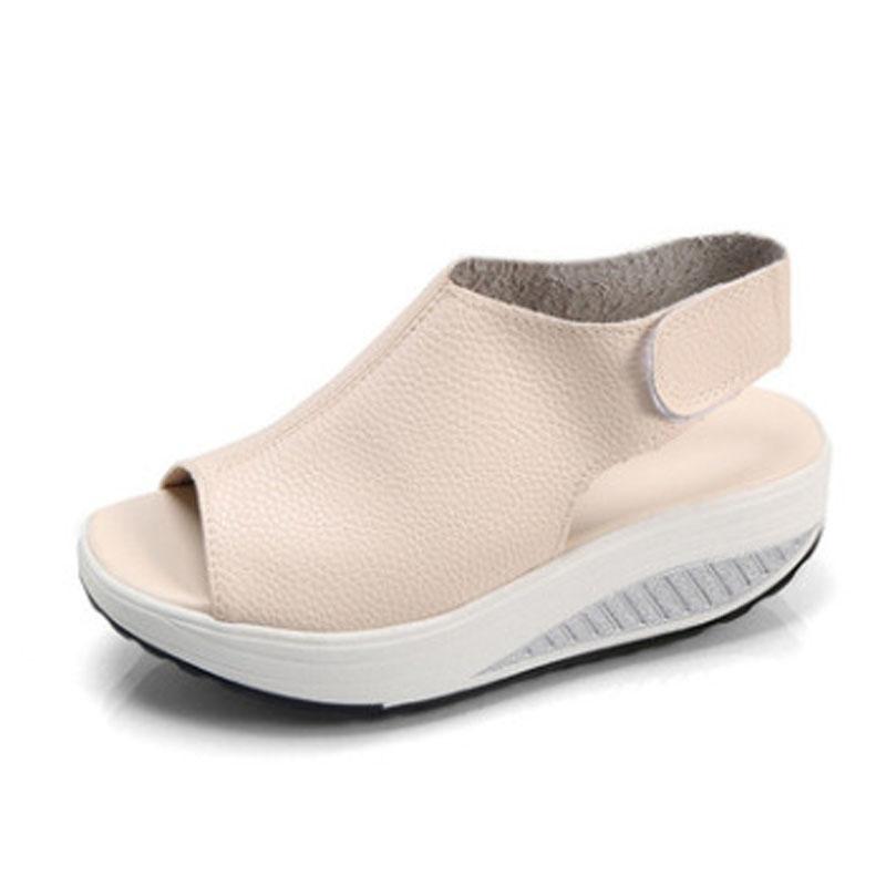 Summer Platform Sandals Women Candy Color Lace-up Casual Breathable Mesh Wedge Sneakers Shoes Woman sandalias mujer WSH3279
