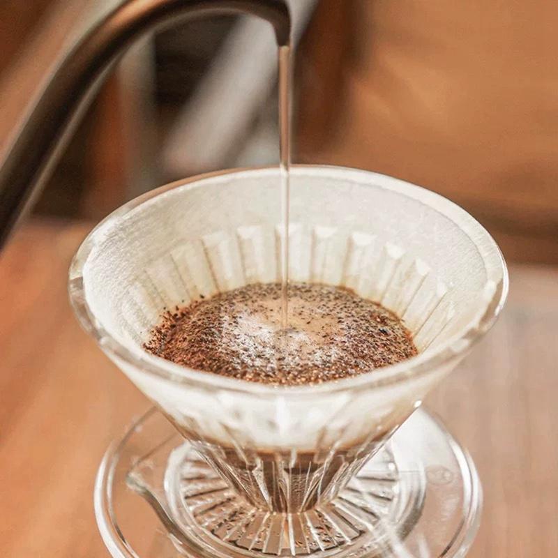 Plastikowy Dripper do Kawy Ręcznie Parzony Filtr do Kawy Kubek Pour Over Kawa Dzbanek do Dzielenia 2-4 Filiżanki Optymalna Ekstrakcja Smaku B