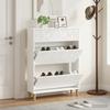 Shoe Cabinet DELFT 78 x 24 x 103 cm Engineered Wood White
