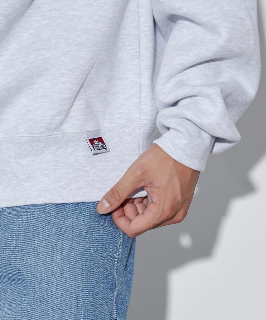WEGO BENDAVIS Pullover Sweatshirt with Perfect for Fall and Size Ash Gray Men's Custom-Made One-Point Design, Oversized, Simple, Winter, Gift, M,