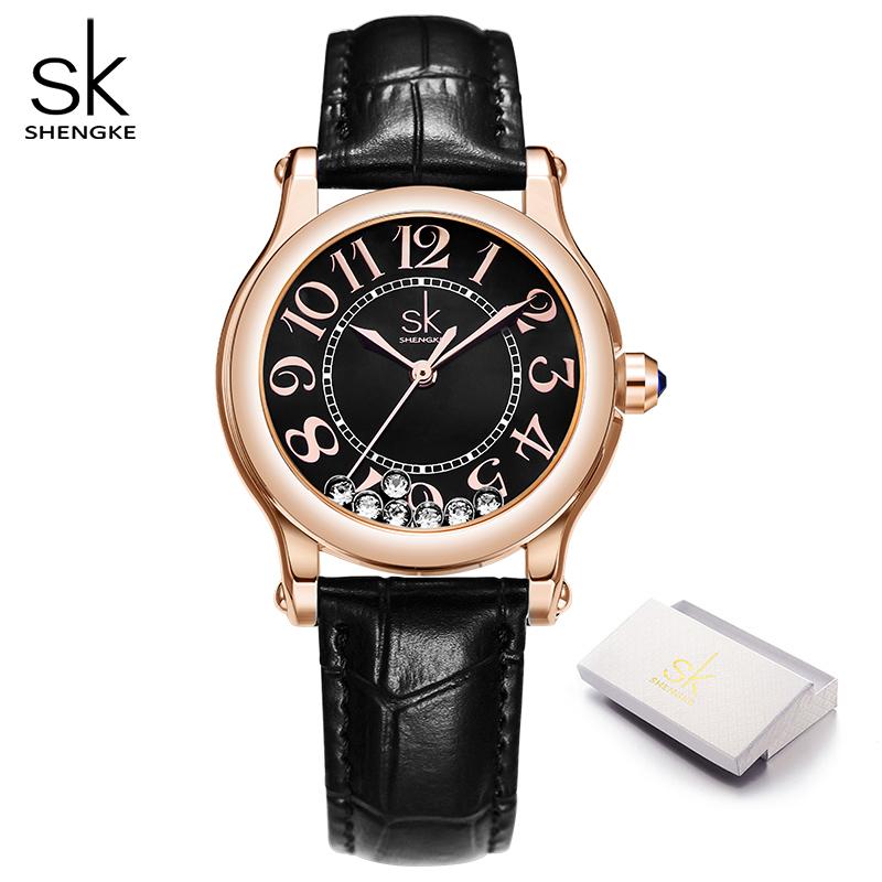 SHENGKE Oryginalny Design Damskie zegarki kwarcowe Moda Najlepsze style Damskie zegarki Najlepsze prezenty Zegar dla żony, rodziny