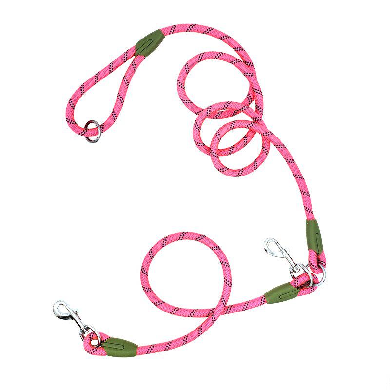 Reflective Pet Dog Nylon Leash Hands-Free Freedom For Hiking Walking Running Adjust Crossbody Bungee Leash With Shock Absorption