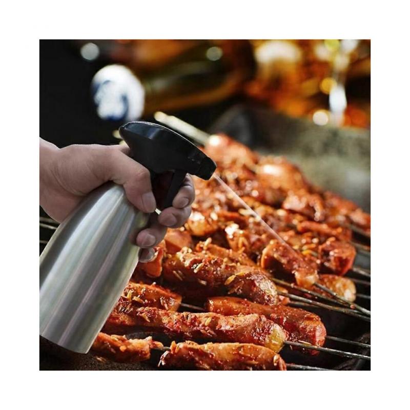 Stainless Steel Oil-Spray Bottle Kitchen Olive Oil Sprayer for BBQ Cooking 500ml
