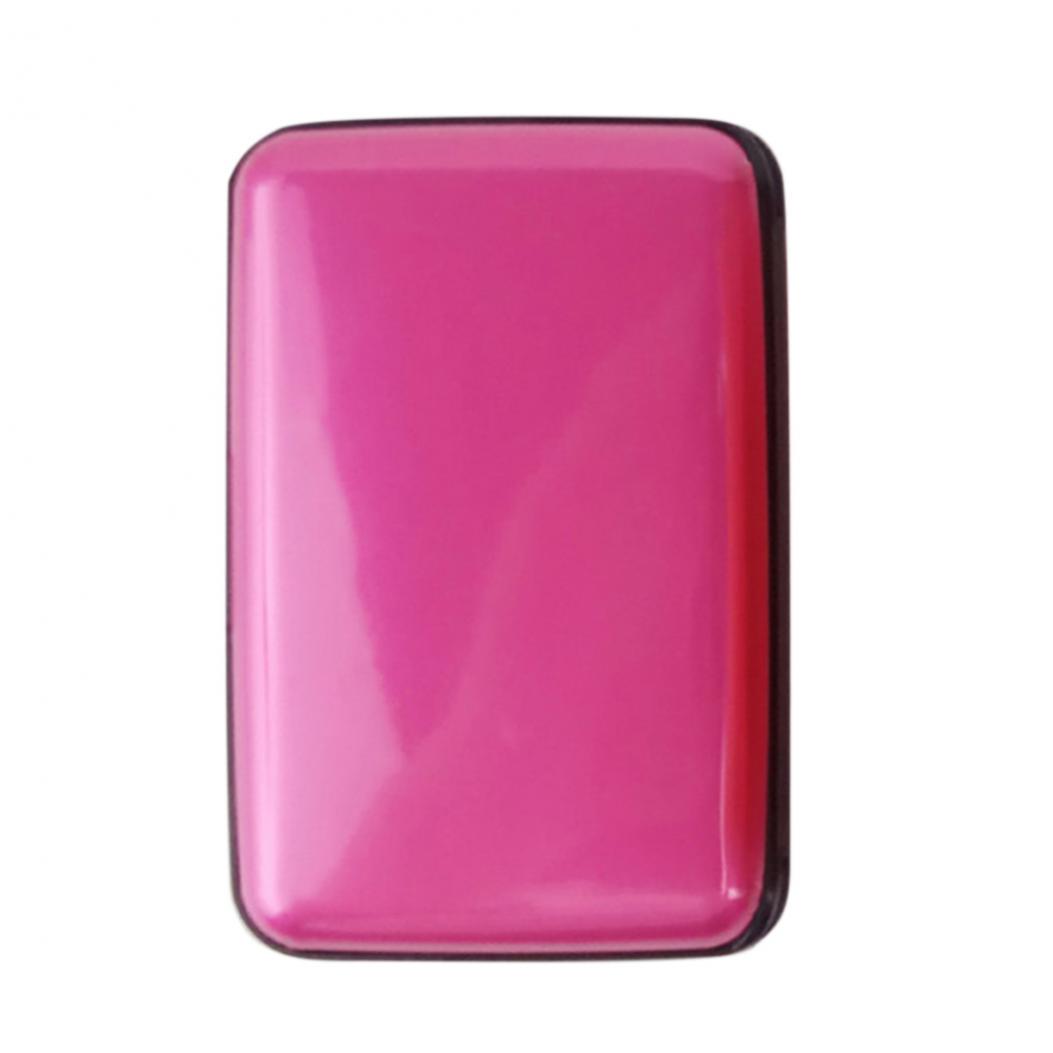 

Держатель для карт Водонепроницаемый алюминиевый RFID-уплотнитель Бизнес-идентификатор Держатель для кредитных карт Карманы розы красного