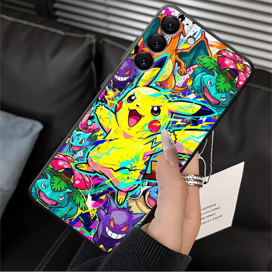 Comic Pokemon Art Case for Samsung Galaxy A16 A40 A04 A17 A50 A05 A06 A70 A15 A13 A20 A12 Funda Phone Cover