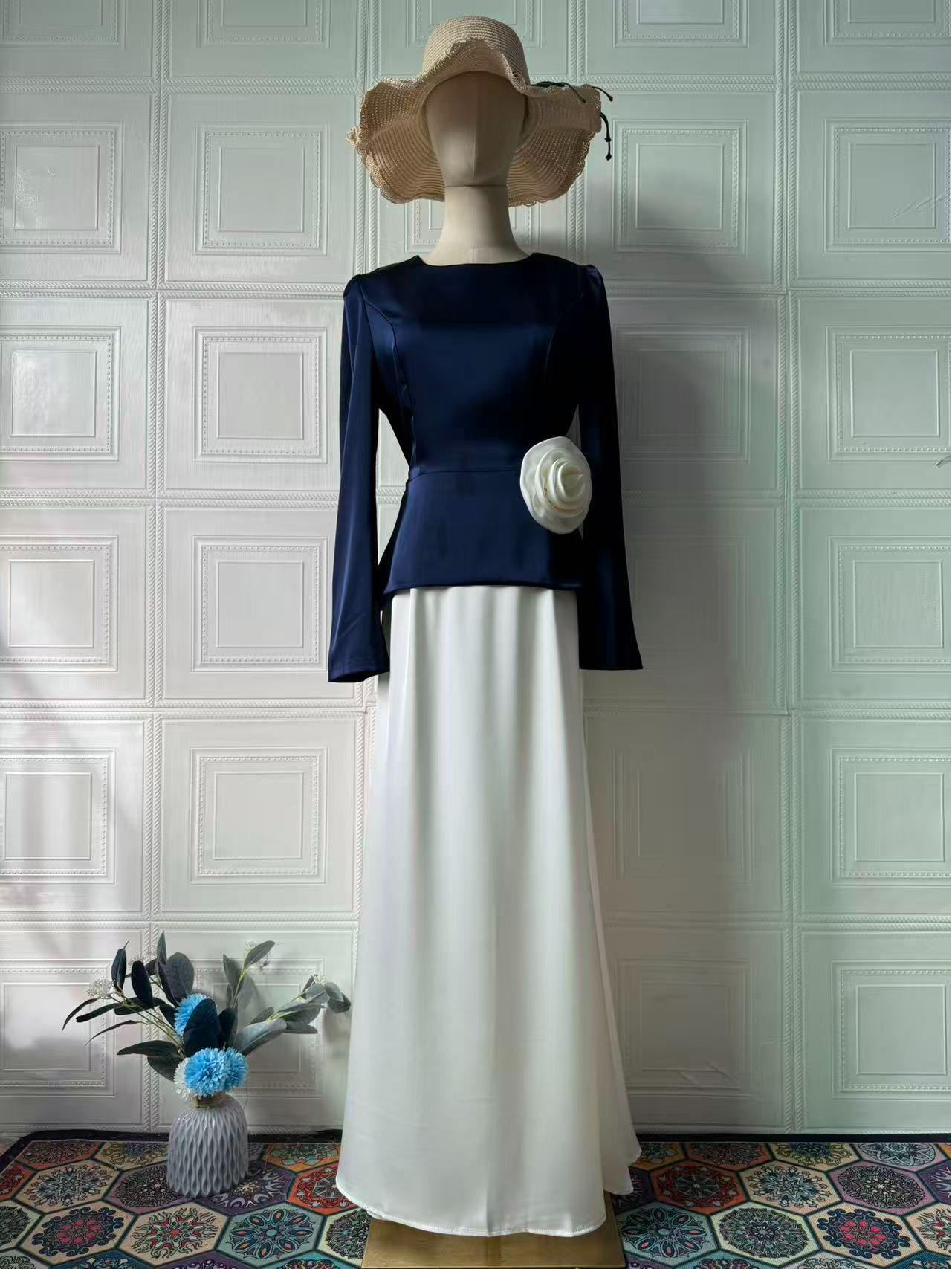 Элегантное женское шелковое летнее платье с длинным рукавом 2025 XL