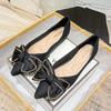 Water Diamond Single Shoes Women's New Autumn Shoes Evening Style Celebrity Bean Shoes Flat Top Woman's Shoe 41-43 Flats Women