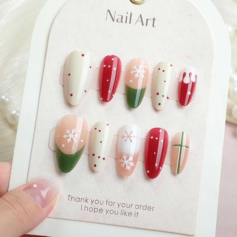 Short Square Press On Nails - White French Tip Short Fake Nails with White Flower Summer Nails Design, Artificial Nails Press Ons, Spring Press On Christmas Nails