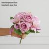 Single Stem Silk Rose Bouquet with Plastic Handle for Wedding Decoration
