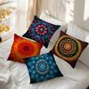 Home Decor Colorful Mandala Pattern Digital Printed Pillow Covers Pattern Cushion Cover Suitable for Sofa Bedroom Car Pillow