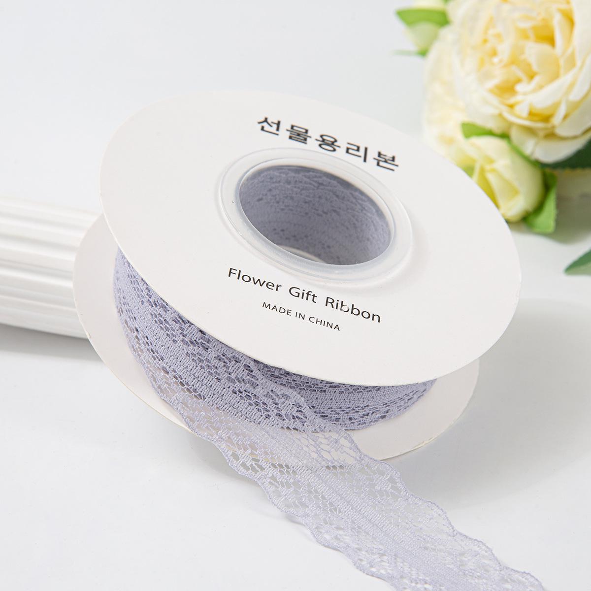 

Порожниста мереживна стрічка з квітковим букетом 3 см x 25 ярдів для прикраси своїми руками та торта