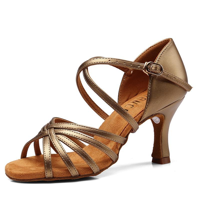 

Women Girls PU Latin Dance Shoes Cha Cha Bull Jazz Professional Women s Dance Shoes Heeled 7.5CM 41