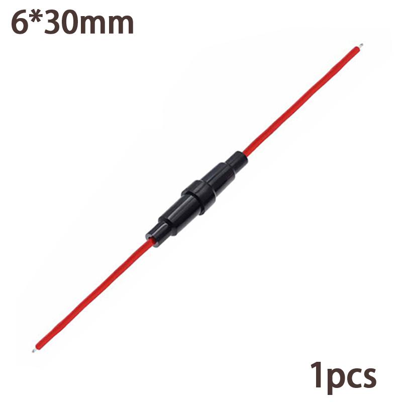 

1/10Pcs Glass Fuse Holder Screw Type 5X20mm With 20AWG Wire Cable Fuse Casing 250V 5*20mm 6*30mm Fuses Boxes Fuse Tube 1pc
