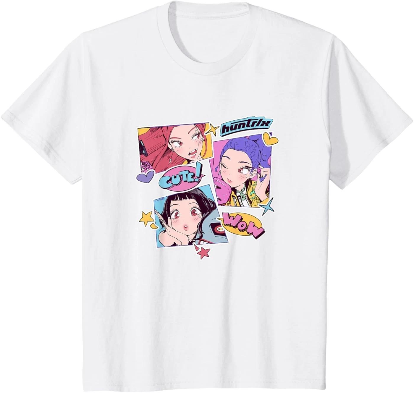 Kpop Demon Hunters Youth Sticker HUNTR/X Officially Licensed T-Shirt S